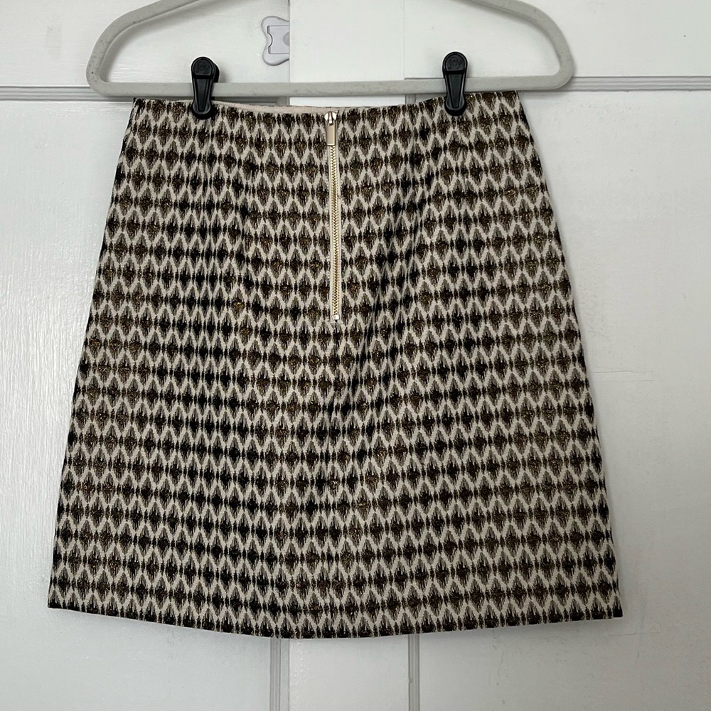 Loft Metallic Geometrical Print Skirt size 2 - Picture 4 of 8
